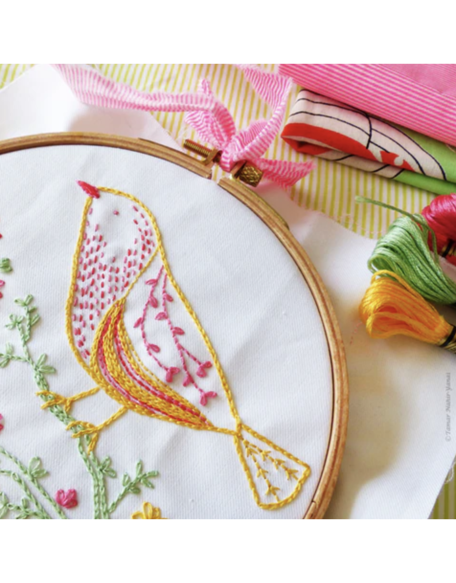 Tamar Nahir Yanai Yellow Bird - 6" Embroidery Kit