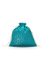 della Q Project Bag Small - Teal Linen Brights - Della Q
