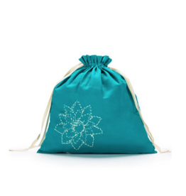 della Q Project Bag Small - Teal Linen Brights - Della Q