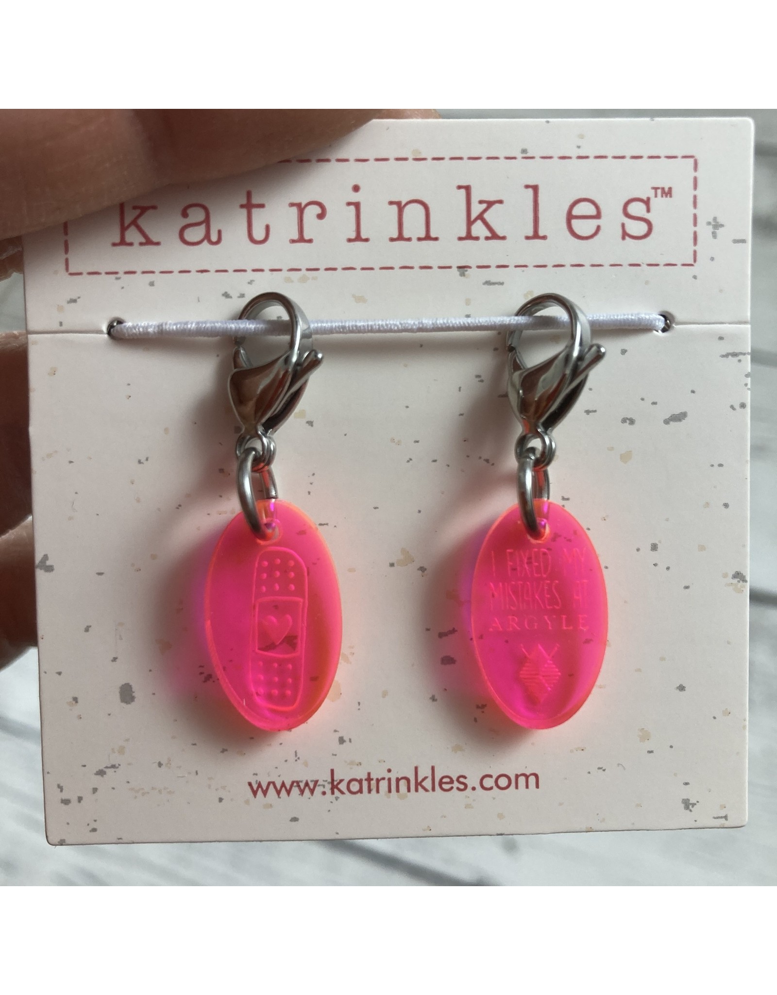 Argyle Stitch Markers - Acrylic Mistake Lobster Claws by Katrinkles