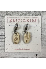 Argyle Stitch Markers - Wood Mistake (lobster claw closure) by Katrinkles