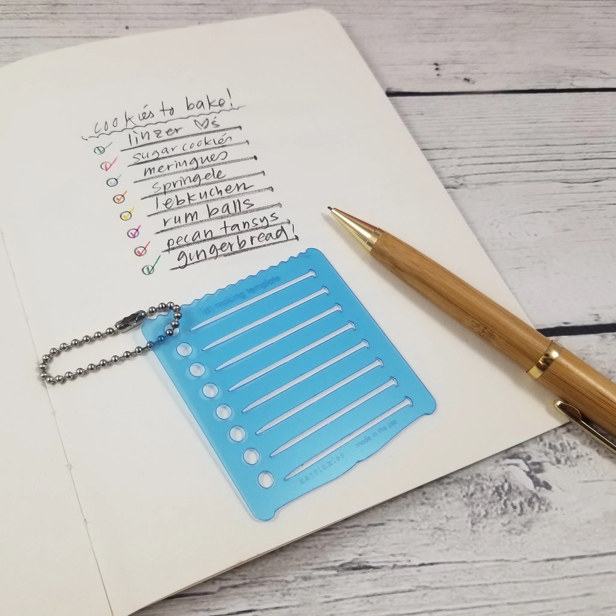 Mini Tool Template for Journaling List Making Argyle Yarn Shop