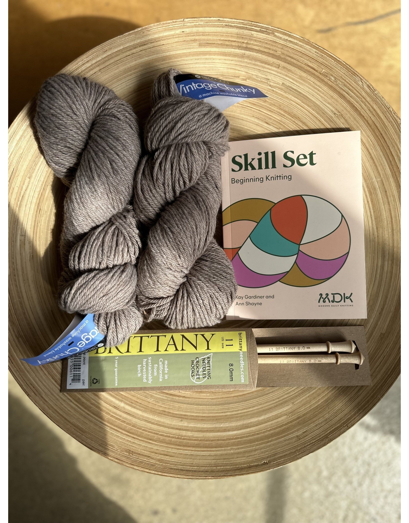 Learn to Knit Kit - Mushroom