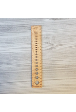 Needle Gauge ruler 8" long - Wood by Katrinkles