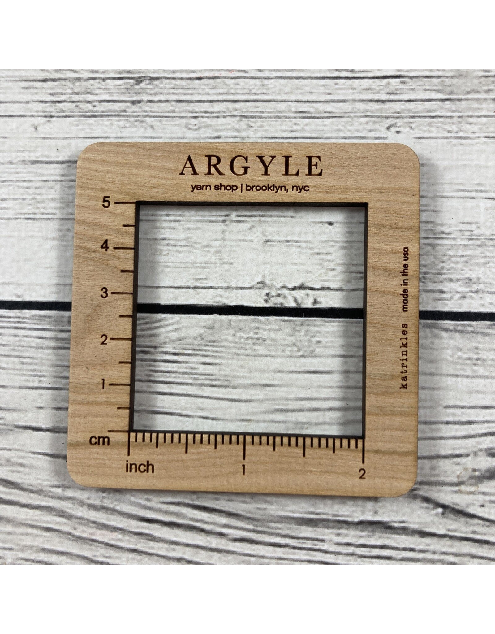 Argyle Square 2" Gauge Swatch Ruler - Katrinkles