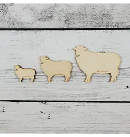 Wood Sheep Bobbins by Katrinkles