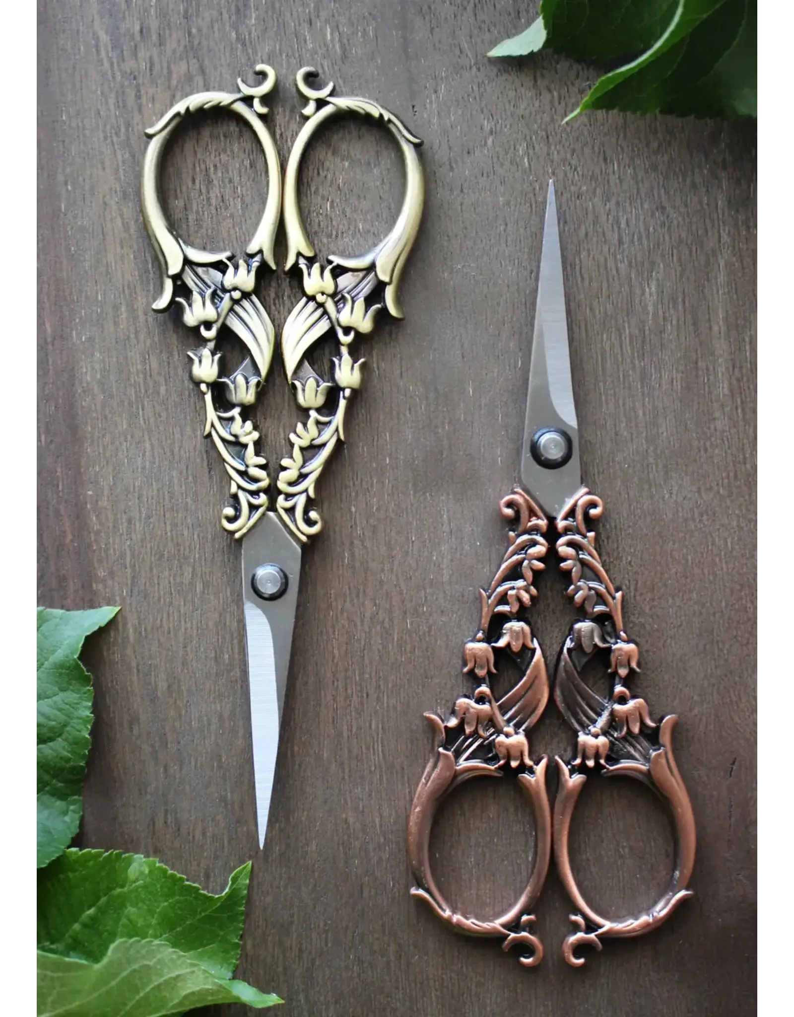 NNK Press Tulip Garden Scissors - Antique Gold - NNK Press