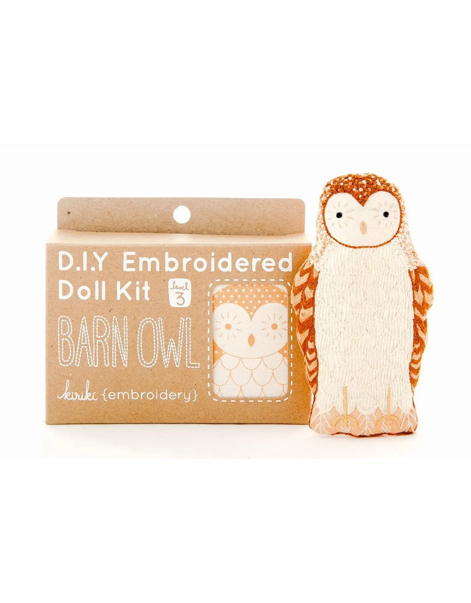 Kiriki Press Barn Owl - Embroidery Kit - Kiriki Press