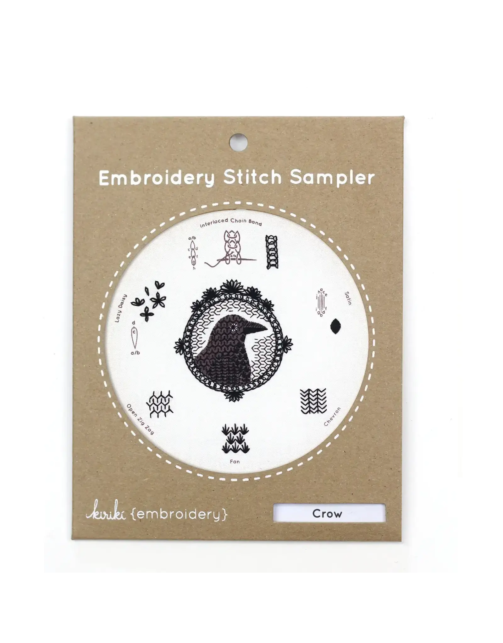 Kiriki Press Embroidery Stitch Sampler - Crow - Kiriki Press