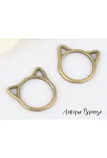 Laura Hand Knits Cat Stitch Markers - Antique Bronze - Laura Hand Knits
