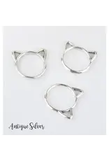 Laura Hand Knits Cat Stitch Markers - Antique Silver - Laura Hand Knits
