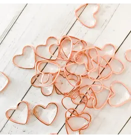 Laura Hand Knits Heart Stitch Markers - Rose Gold - Laura Hand Knits