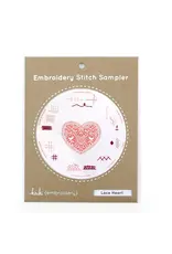 Kiriki Press Embroidery Stitch Sampler - Lace Heart - Kiriki Press