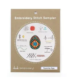 Kiriki Press Embroidery Stitch Sampler - Pysanky Egg - Kiriki Press