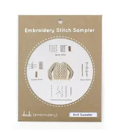 Kiriki Press Embroidery Stitch Sampler - Knit Sweater - Kiriki Press