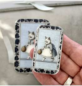 Firefly Notes Kitty with Basket notions tin - Small - Firefly Notes Tins