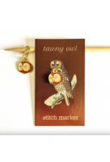 Firefly Notes Owl round single stitch marker - Firefly Notes