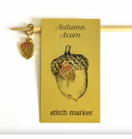 Firefly Notes Acorn round single stitch marker - Firefly Notes