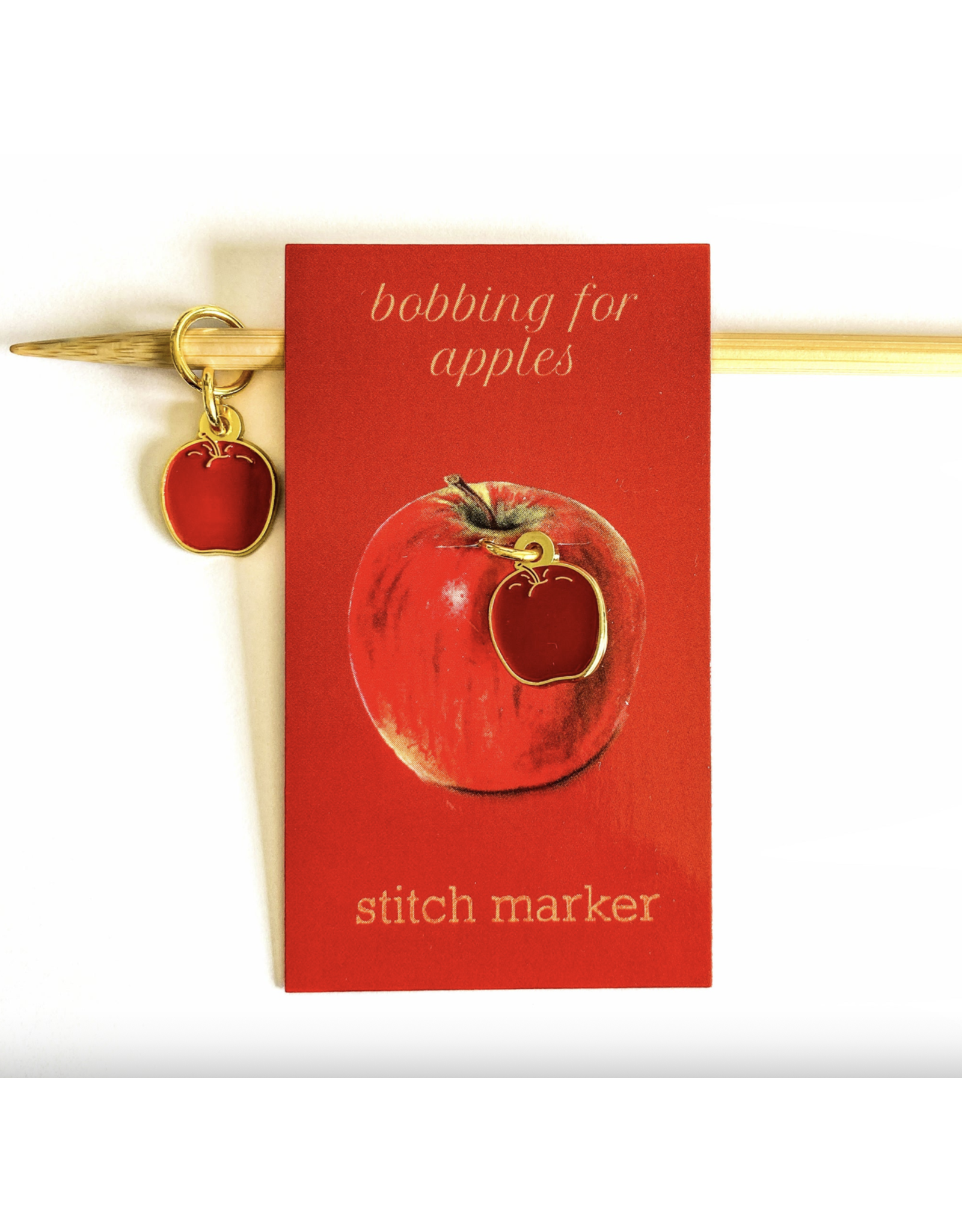 Firefly Notes Apple round single stitch marker - Firefly Notes