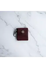 Thread and Maple Leather Stitch Markers Case - Wine - Thread and Maple