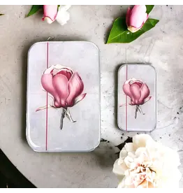 Firefly Notes Pink Magnolia notions tin - Large - Firefly Notes Tins