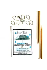 Firefly Notes Raindrop stitch markers and Umbrella progress keeper - Firefly Notes