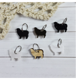 Stitch Markers - Sheep Acrylic Ring by Katrinkles