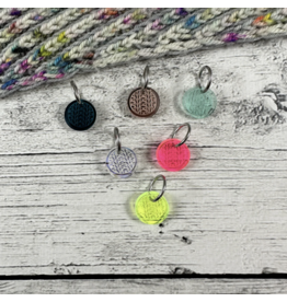 Stitch Markers - Knit Round Acrylic Pin by Katrinkles
