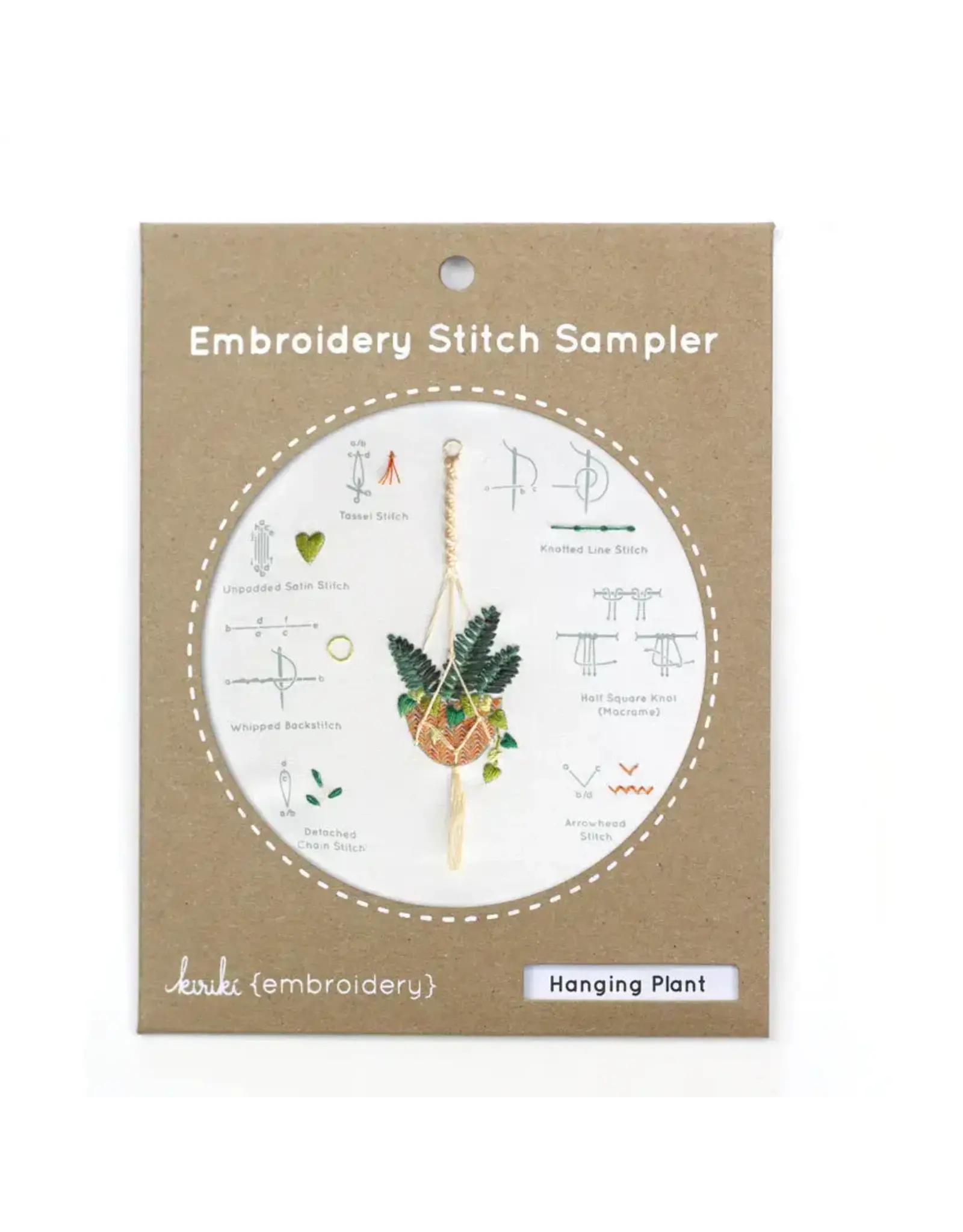 Kiriki Press Stitch Sampler - Hanging Plant - Kiriki Press