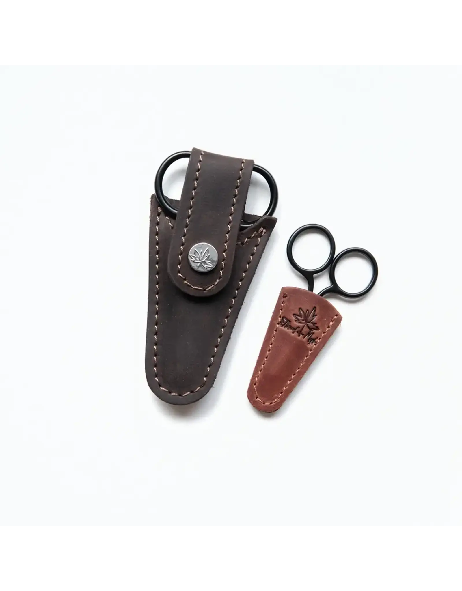 Thread and Maple Leather Mini Scissors Sheath - Chocolate - Thread and Maple
