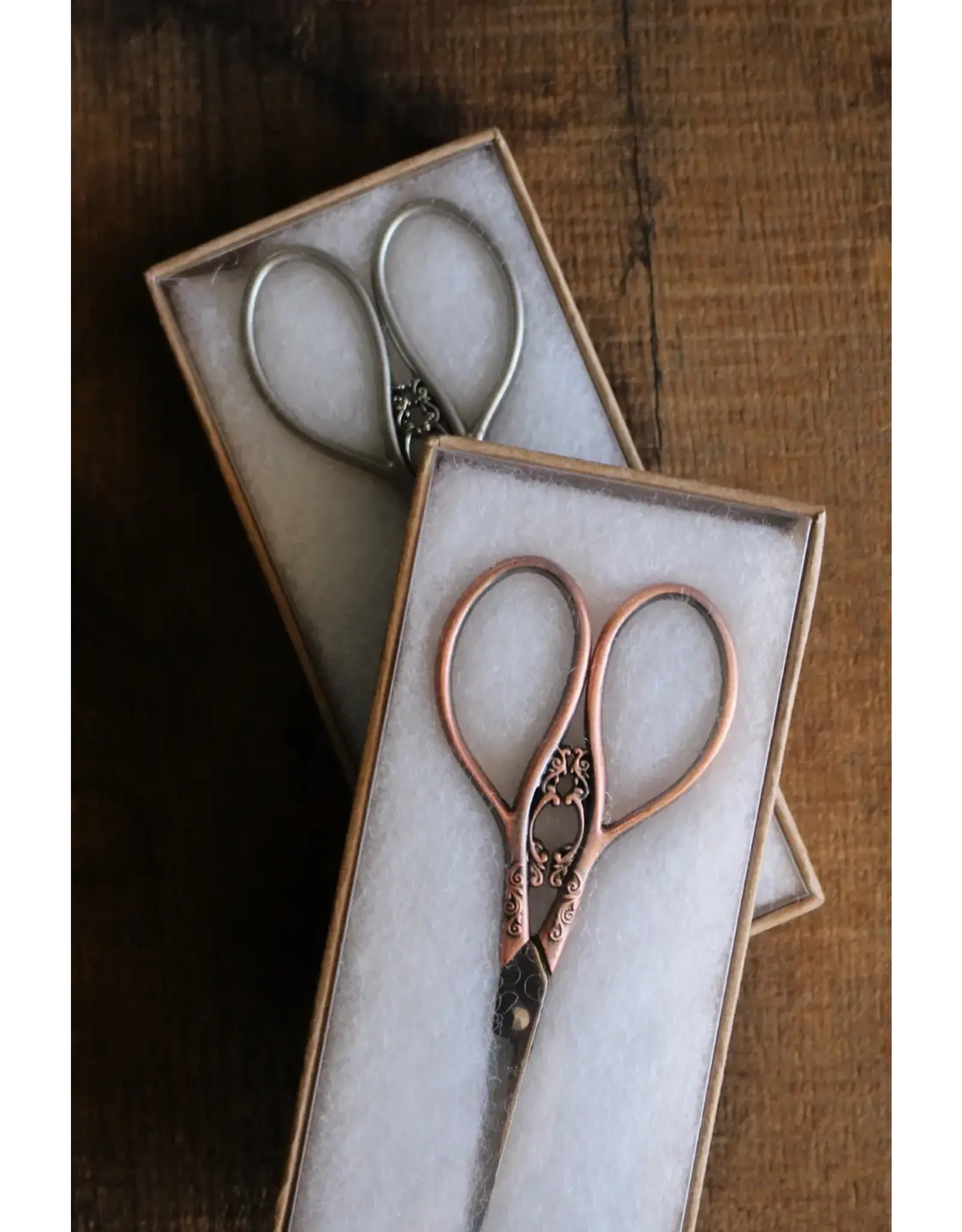 NNK Press Floral Teardrop Scissors - Antique Silver - NNK Press