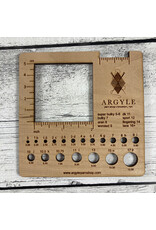 Argyle Large Needle Gauge/WPI/2" window Ruler by Katrinkles