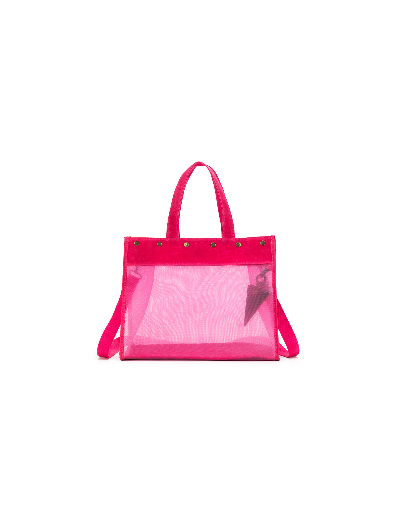 Della Q Limited Edition Maker's Mesh Tote Vivid Rose