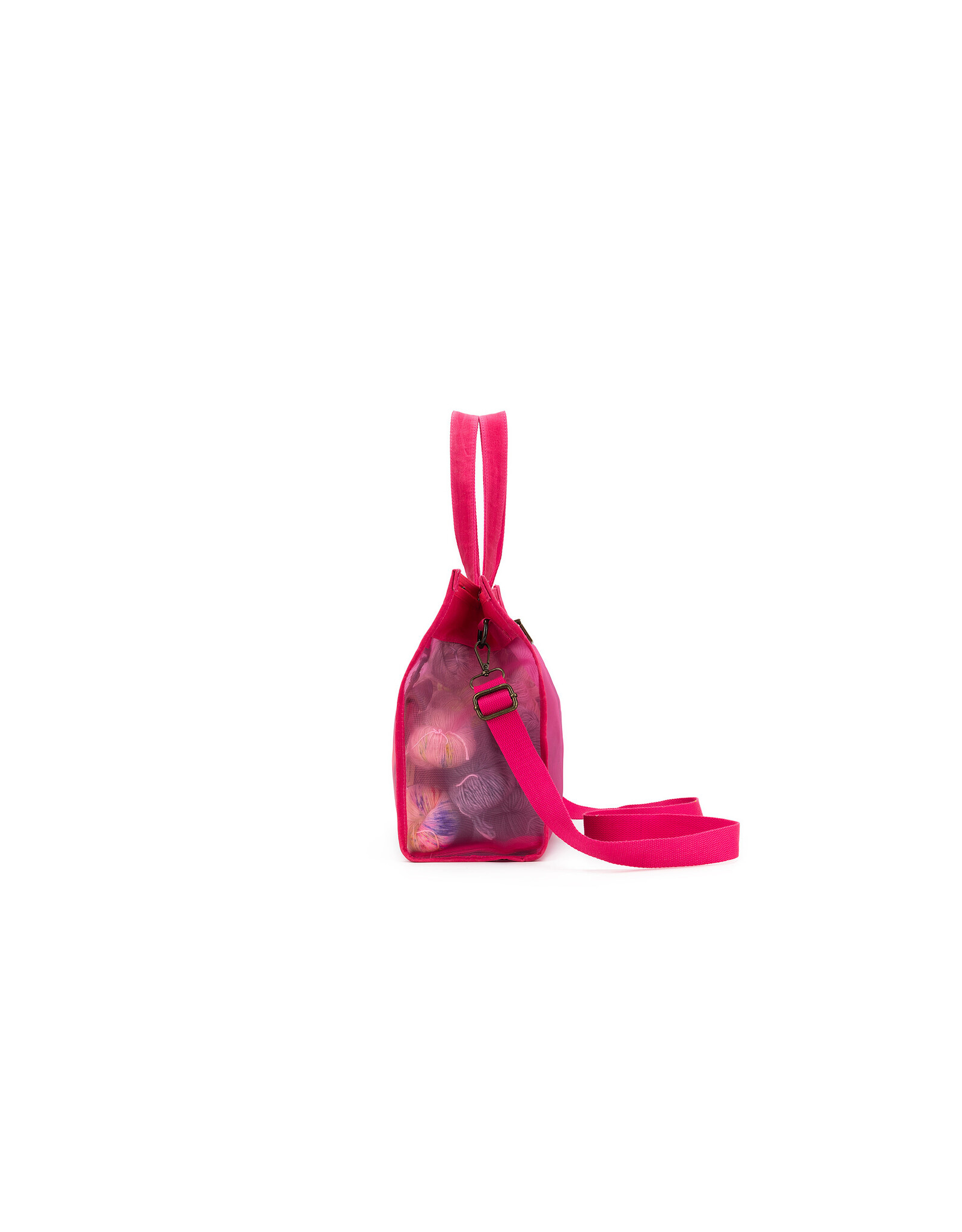 Della Q Limited Edition Maker's Mesh Tote Vivid Rose