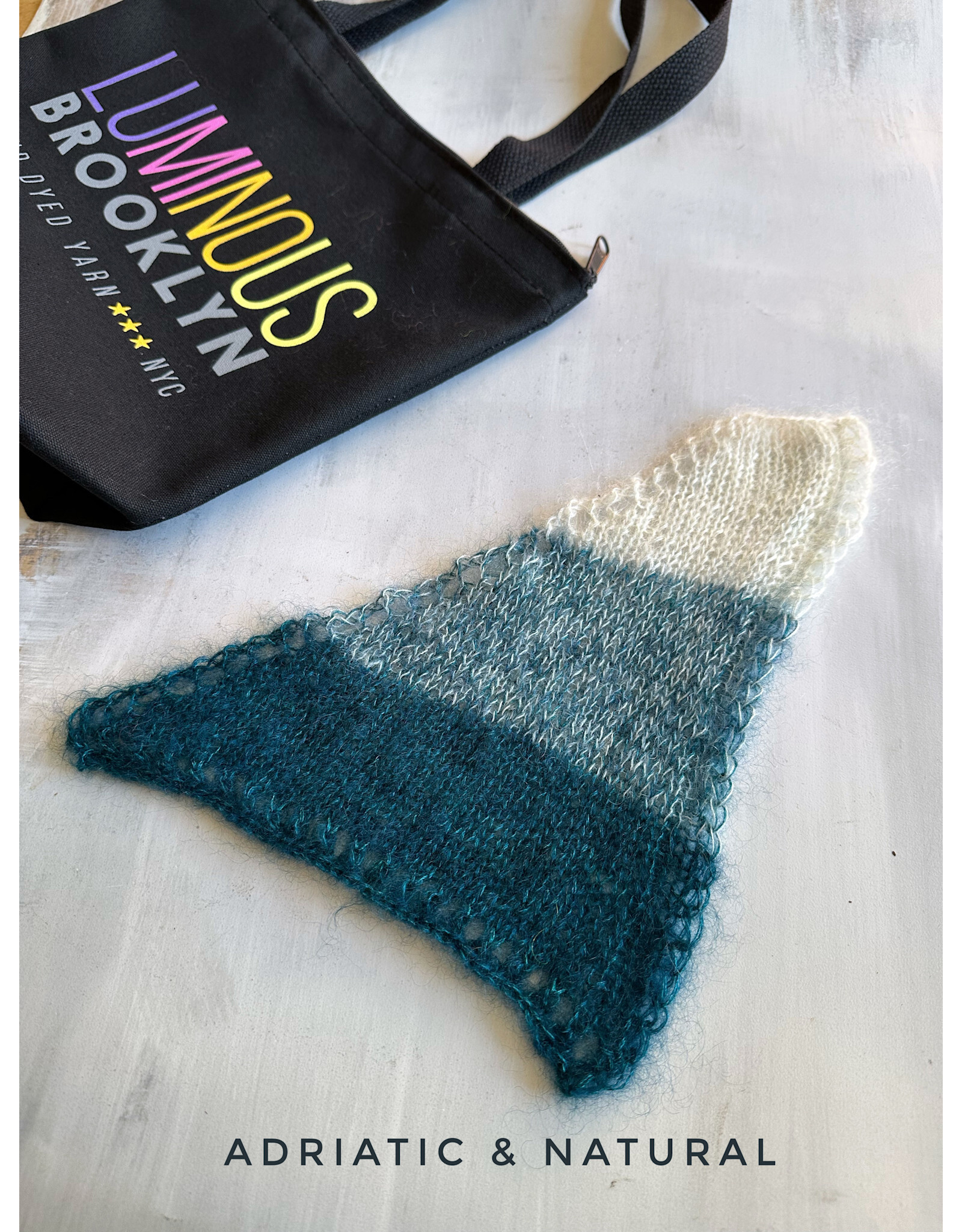 Adriatic & Natural Speedwell Shawl Kit #8