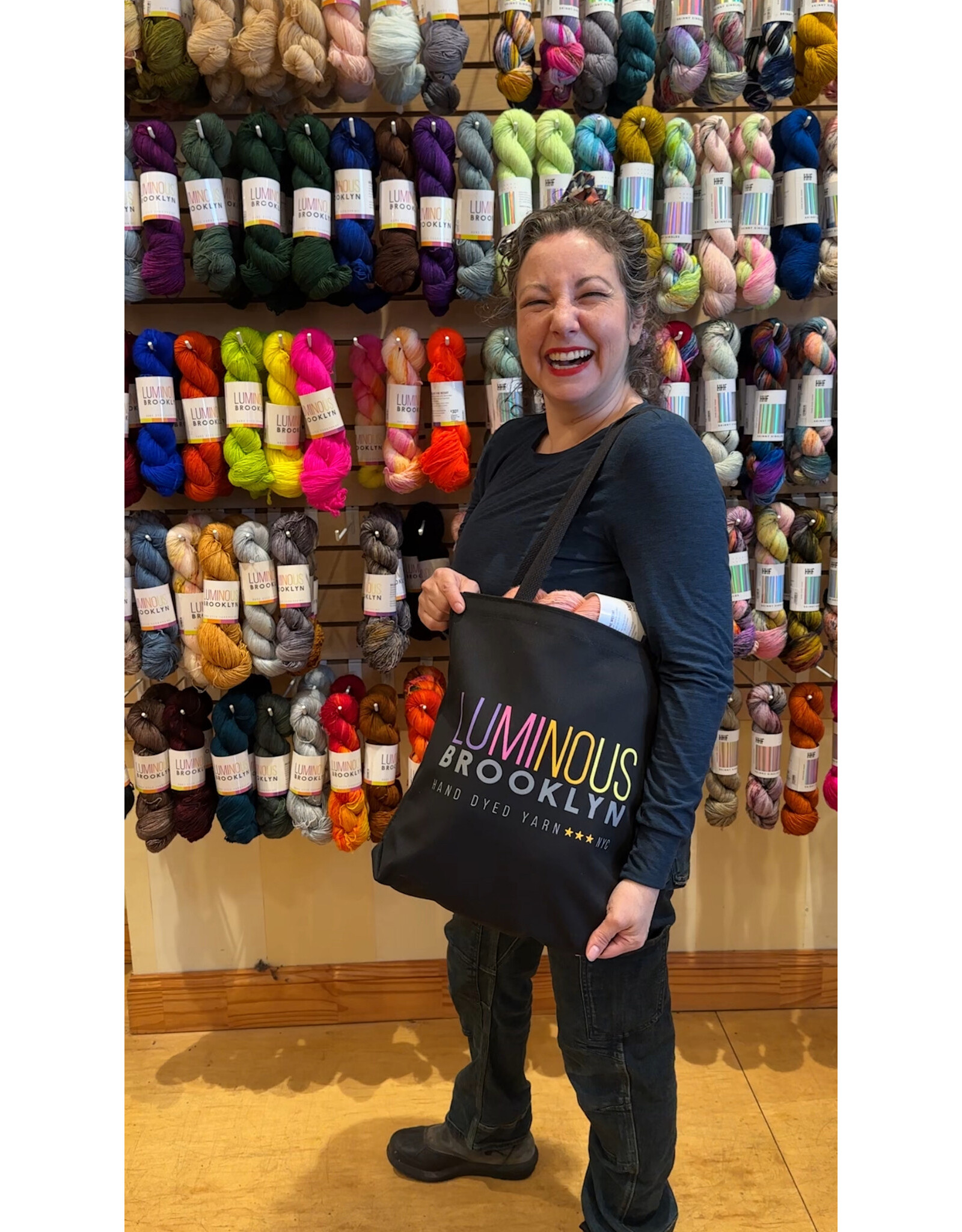 Luminous Brooklyn Luminous Brooklyn black tote bag