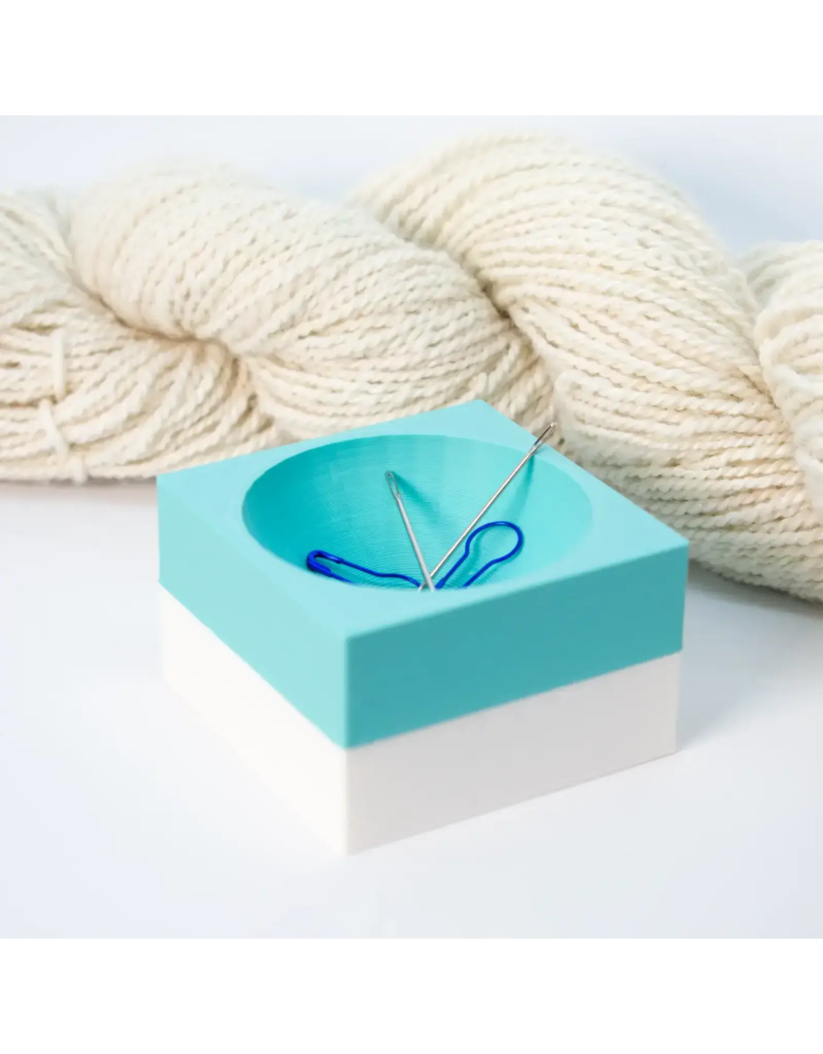 Blue Bird Makery Magnetic Cube Notions Dish - Aqua - Blue Bird Makery