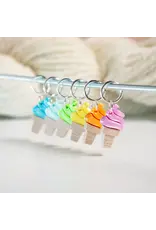 Blue Bird Makery Ring Stitch Markers - Twisty Freeze - Blue Bird Makery