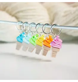 Blue Bird Makery Ring Stitch Markers - Twisty Freeze - Blue Bird Makery