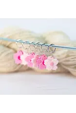 Blue Bird Makery Removeable Stitch Markers - Cherry and Almond Blossoms - Blue Bird Makery