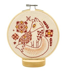 Hook, Line and Tinker Folk Fox Complete Embroidery Kit - Hook, Line and Tinker