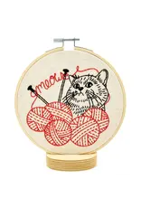Hook, Line and Tinker Kitten with Knitting Complete Embroidery Kit - Hook, Line and Tinker