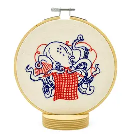Hook, Line and Tinker Knitting Octopus Complete Embroidery Kit - Hook, Line and Tinker