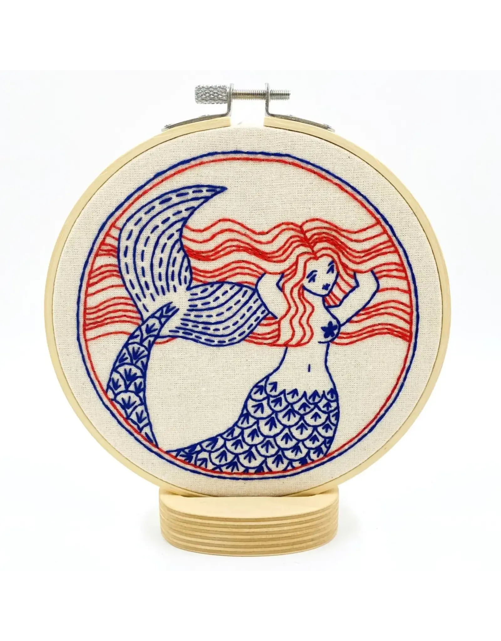 Hook, Line and Tinker Mermaid Complete Embroidery Kit - Hook, Line and Tinker
