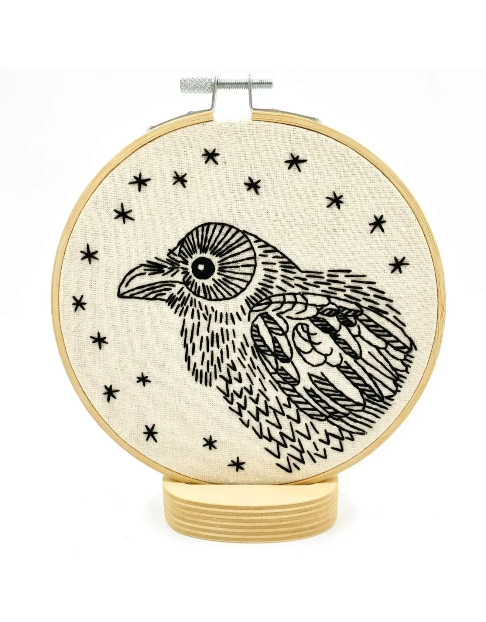 Hook, Line and Tinker Raven Complete Embroidery Kit - Hook, Line and Tinker