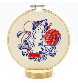 Hook, Line and Tinker Squid Balling Yarn Complete Embroidery Kit - Hook, Line and Tinker