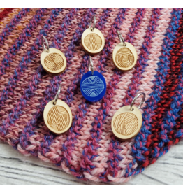 Stitch Markers - Stylized Yarn Ball Ring set by Katrinkles
