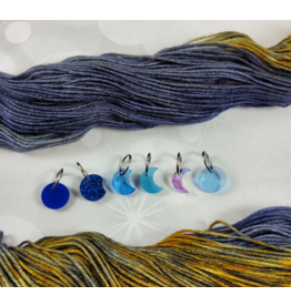Stitch Markers - Moon Phases Ring Set by Katrinkles