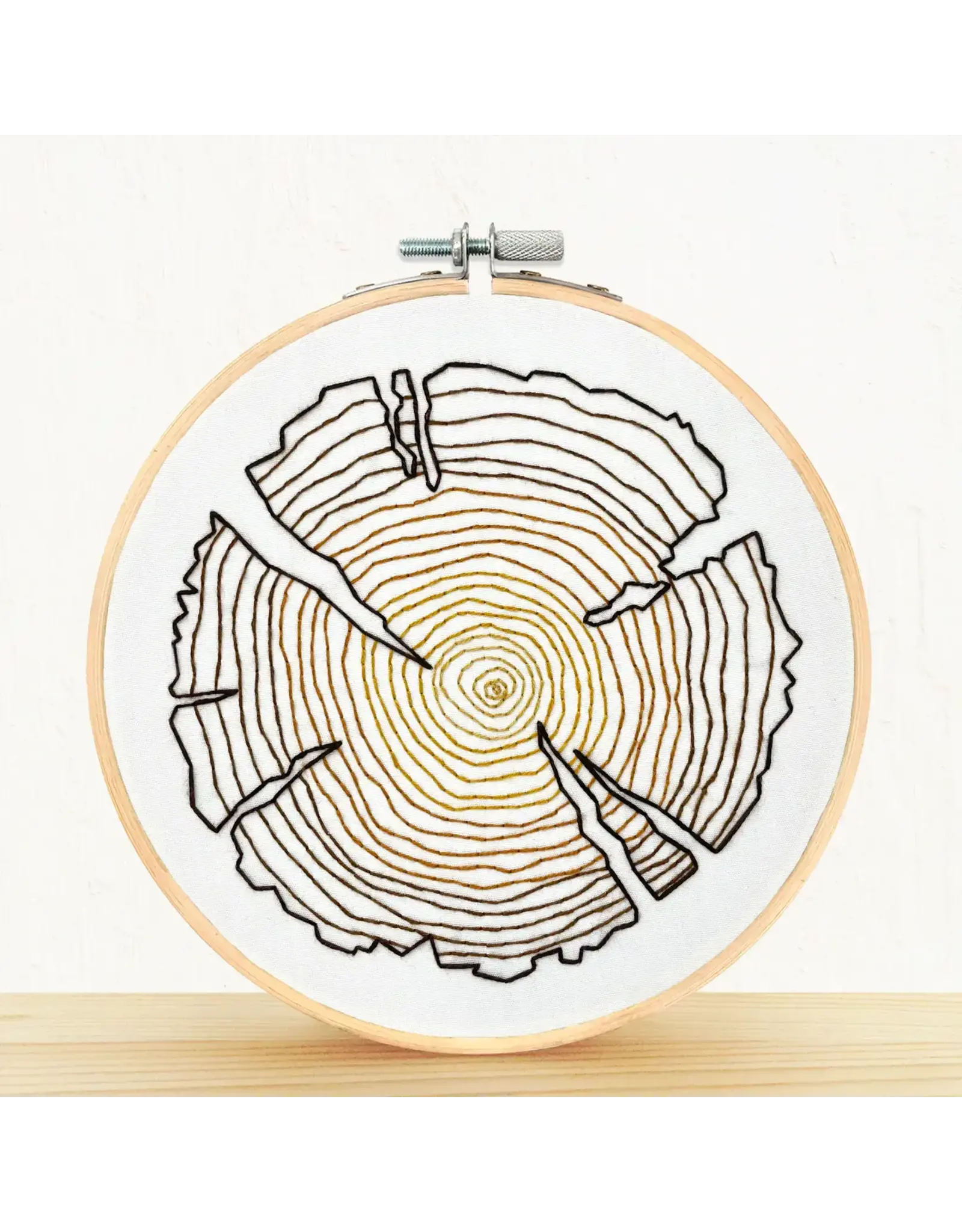 Embroidery & Sage Tree Rings - Complete Embroidery Kit - Embroidery & Sage