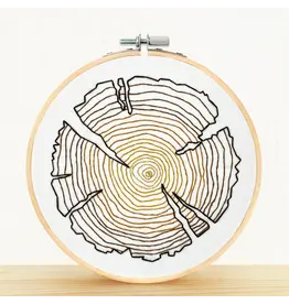 Embroidery & Sage Tree Rings - Complete Embroidery Kit - Embroidery & Sage